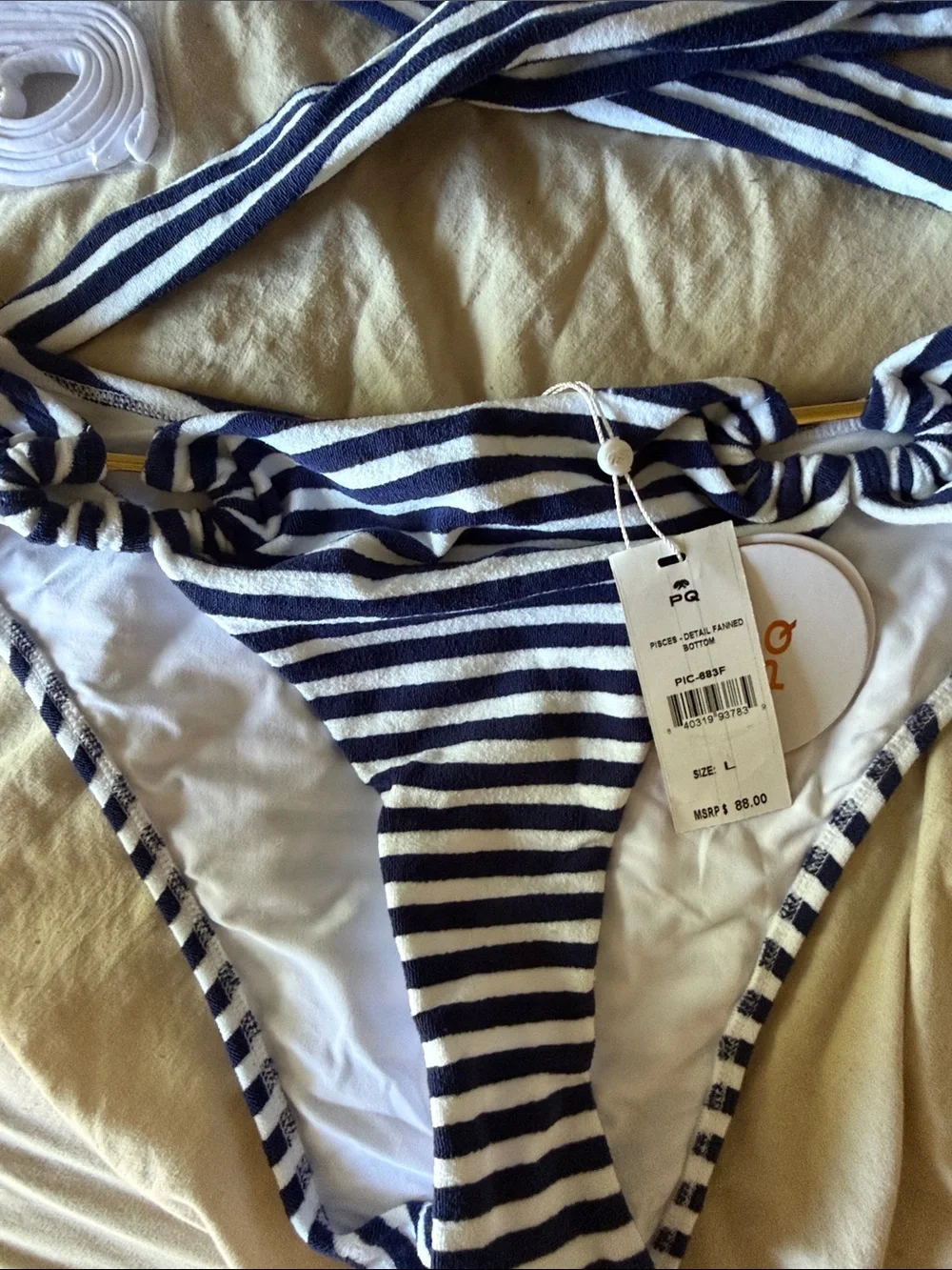PQ Swim Navy & White Striped Bikini Set